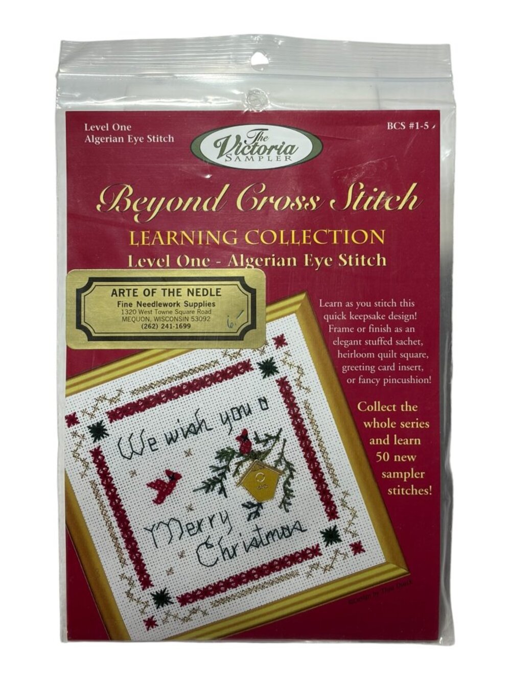 Beyond Cross Stitch Learning Collection Algerian Eye Stitch Level One Kit NOS